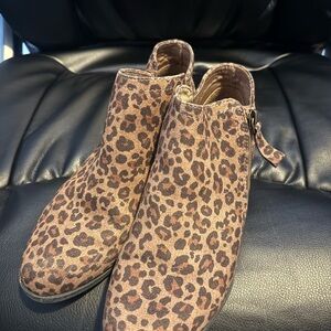 Leopard Print Ankle Boots